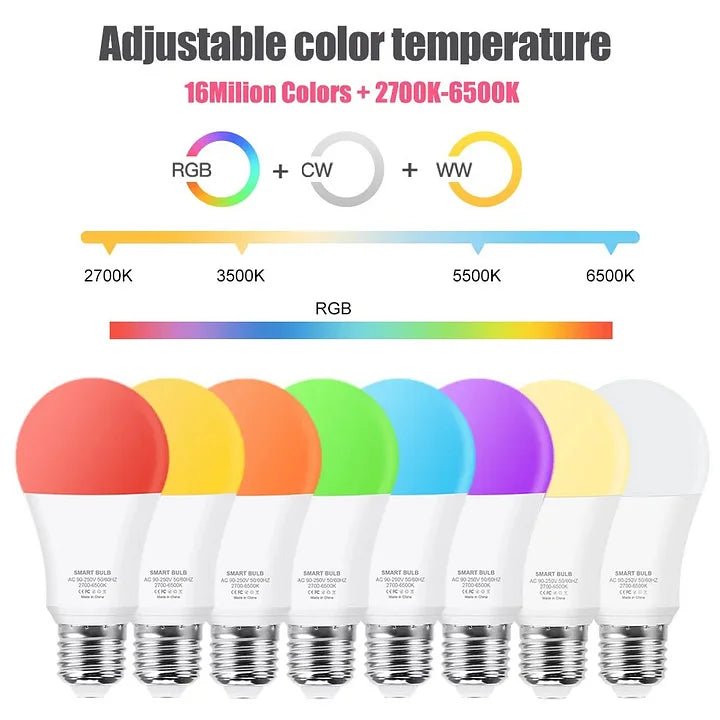 15W WiFi Smart Led Light Bulb GHomeSmart® E27 - GHome Smart Official