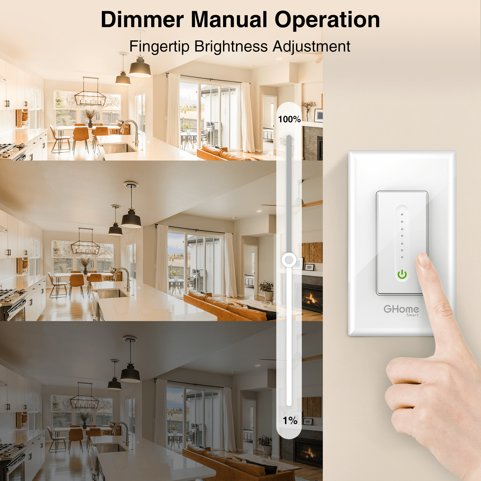 GHomeSmart | Smart Dimmer Switch SW2 - GHome Smart Official