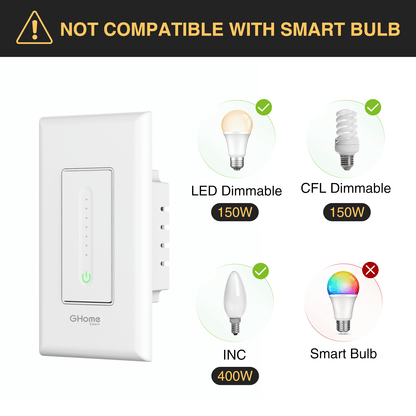 GHomeSmart | Smart Dimmer Switch SW2 - GHome Smart Official