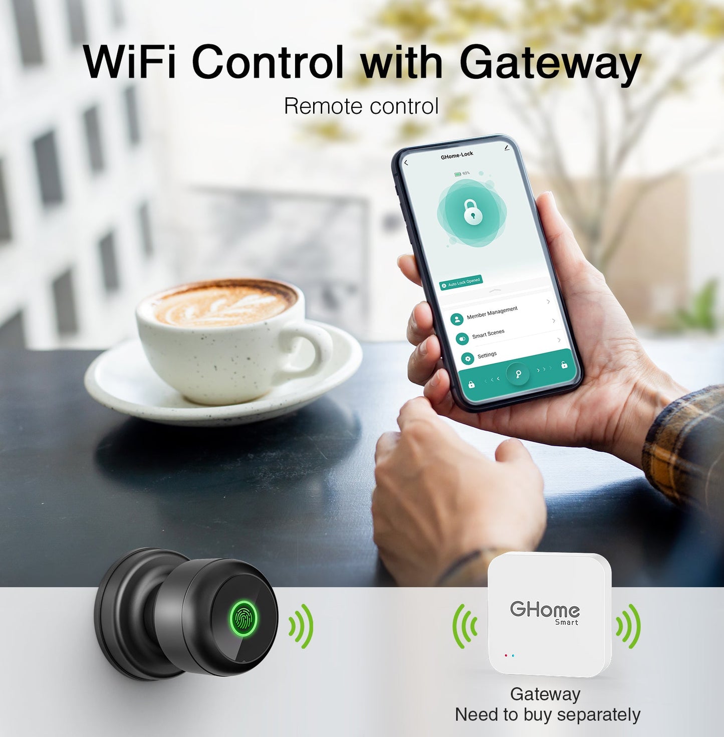 GHomesmart | Smart Door Knobs Fingerprint Door Lock K02A - GHome Smart Official