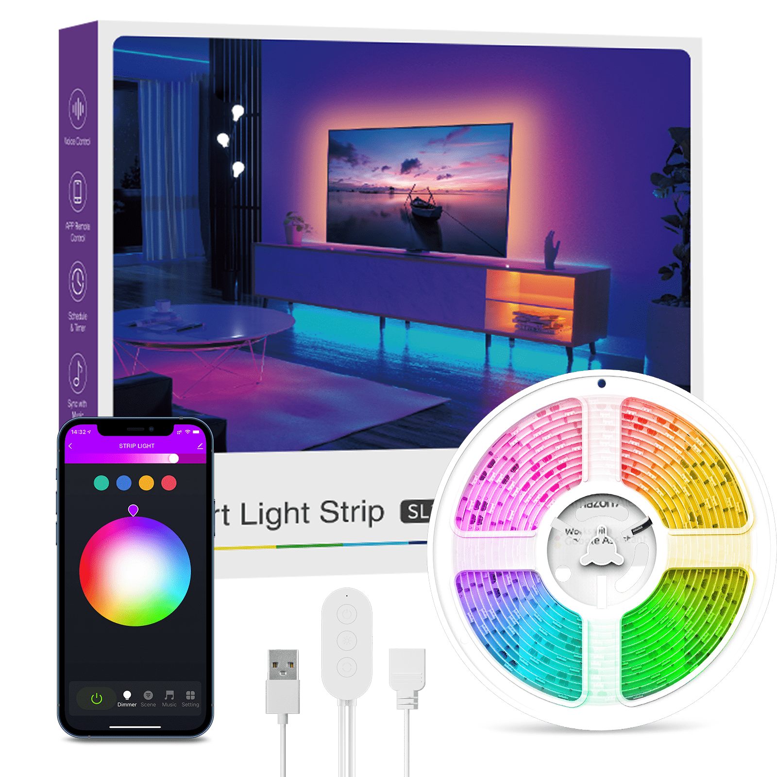 GHomeSmart | Smart TV LED Backlight 9.2ft SL1 - GHome Smart Official