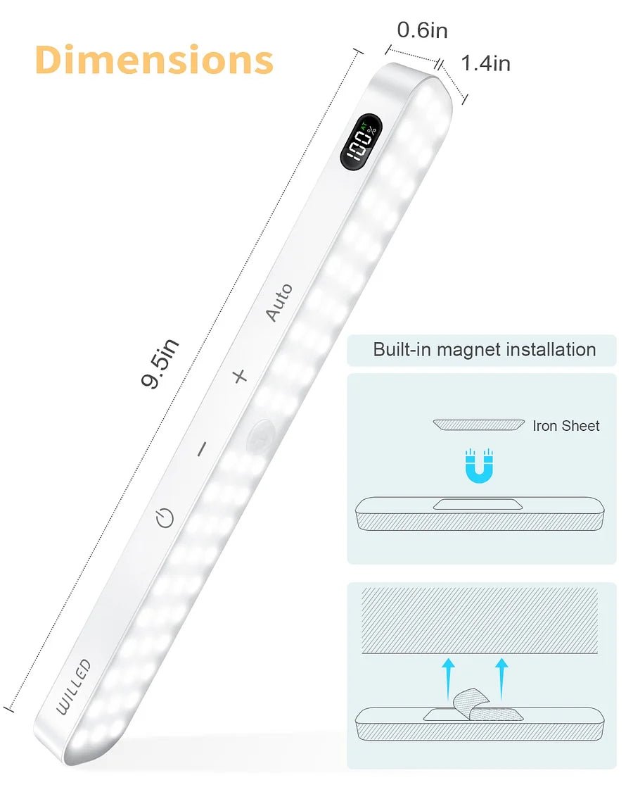 Motion Sensor Cabinet Light Battery Display GHomeSmart®(2 Pack) - GHome Smart Official