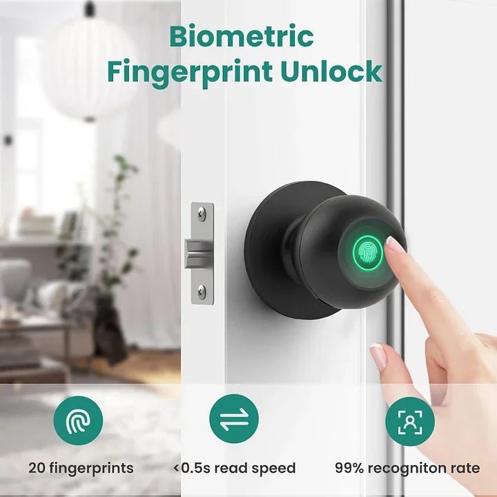 Smardeer Finger abdrucks chloss für Tuya Smart Lock mit Bluetooth Türschloss Keyless Entry mit Finger abdruck und Tuya App - GHome Smart Official