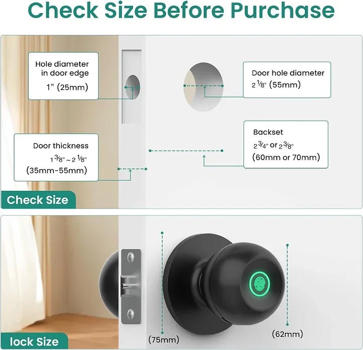 Smardeer Finger abdrucks chloss für Tuya Smart Lock mit Bluetooth Türschloss Keyless Entry mit Finger abdruck und Tuya App - GHome Smart Official