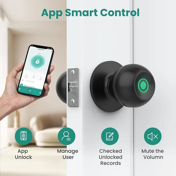 Smardeer Finger abdrucks chloss für Tuya Smart Lock mit Bluetooth Türschloss Keyless Entry mit Finger abdruck und Tuya App - GHome Smart Official