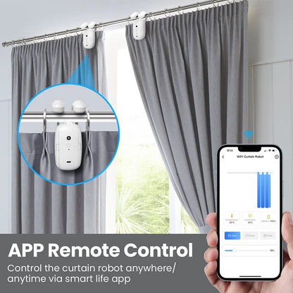 Smart Electric Curtain Robot Automatic Open Remote Control GHomeSmart® - GHome Smart Official