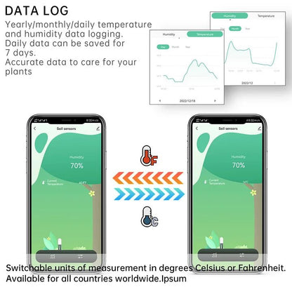 Smart Garden Sensor: Temperature, Humidity, Moisture Tester for TUYA Automation GHomeSmart® GXM - 1 - GHome Smart Official