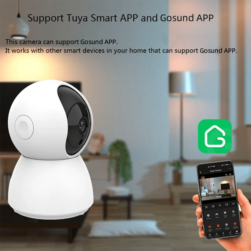 Smart Mini WiFi Indoor Camera: Auto Tracking, Home Security, Baby/Pet Monitor GHomeSmart® DIPC8 - GHome Smart Official