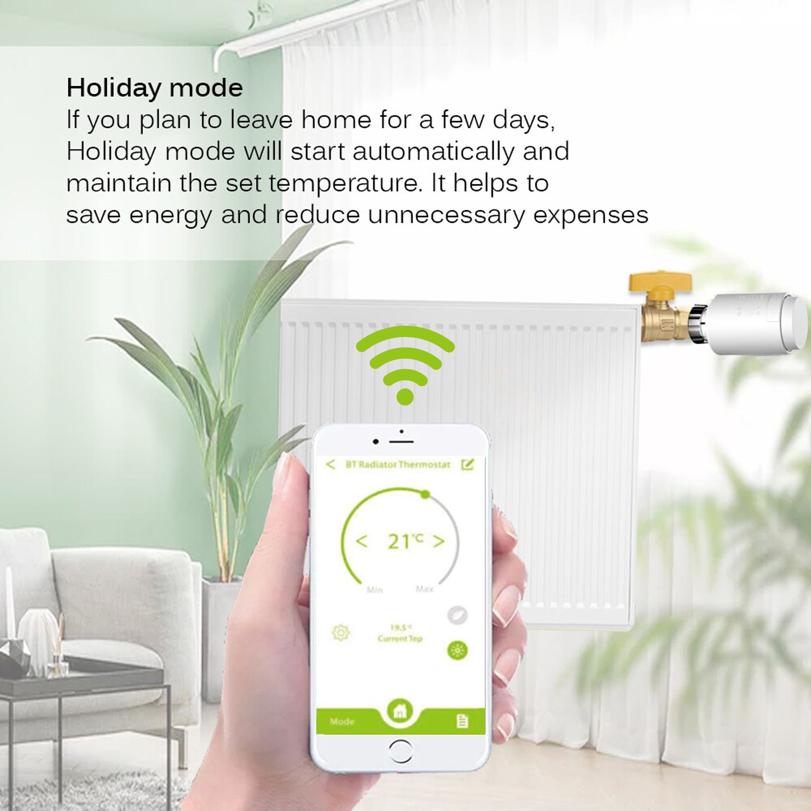 Smart Radiator Actuator TRV Programmable Thermostatic Radiator Valve GHomeSmart® STR1 - GHome Smart Official