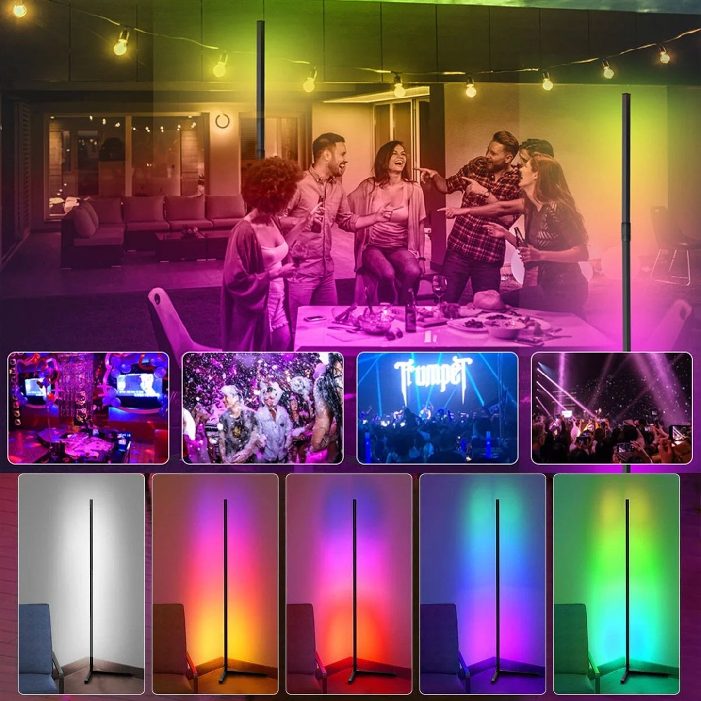 Smart RGB Dream Color Floor Lamp GHomeSmart® DSL7 - GHome Smart Official