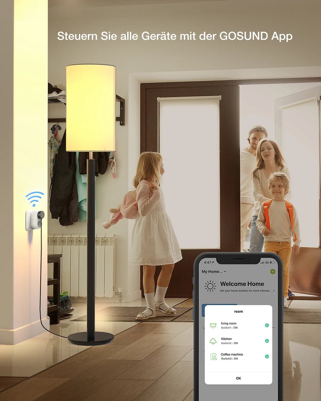 Smart Wi-Fi Plug, WLAN Dual Steckdose mit Messfunktion GHomeSmart® SP211 - GHome Smart Official