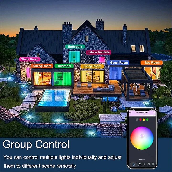 Smart WIFI LED Round Ceiling Light GHomeSmart® - GHome Smart Official