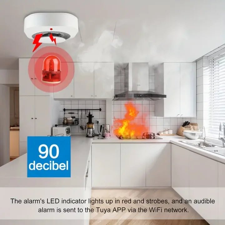 Smart WIFI Smoke Detector GHomeSmart® - GHome Smart Official