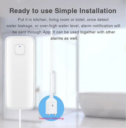 WiFi Smart Water Leak Sensor GHomeSmart® WT - GHome Smart Official