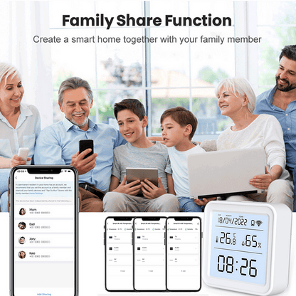 WIFI Temperature Humidity Sensor GHomeSmart® ST9 - GHome Smart Official