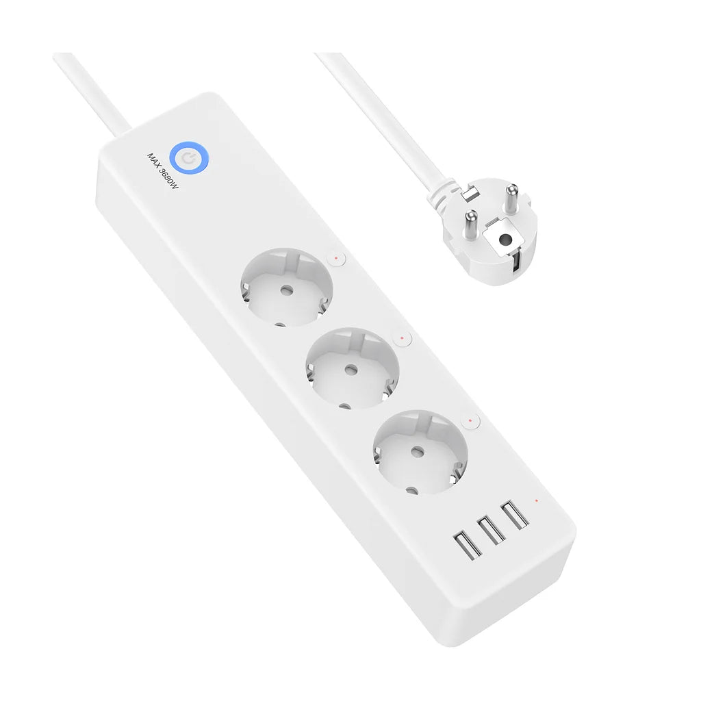 WLAN 3-fach Steckdosenleiste mit 3x USB,16A,1.5m GHomeSmart® P1-1 - GHome Smart Official